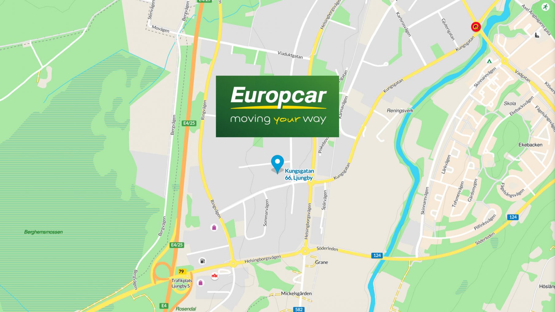 Karta Europcar Kungsgatan 66 1808X1017